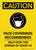 Caution: Face Coverings Recommended COVID-19 with Icon Portrait - Wall Sign