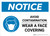 Notice: Avoid Contamination Wear A Face Covering with Icon Landscape - Wall Sign