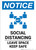 Notice: Social Distancing Leave Space Keep Safe with Icon Portrait - Wall Sign