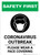 Safety First: Coronavirus Outbreak Please Wear Face Coverings with Icon Portrait - Wall Sign