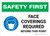 Safety First: Face Coverings Required Beyond This Point with Icon Landscape - Wall Sign
