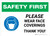 Safety First: Please Wear Face Coverings with Icon Landscape - Wall Sign