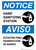 Notice: Hand Sanitizing Station Bilingual with Icon Portrait - Wall Sign