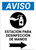 Notice: Hand Sanitizing Station Right Spanish with Icon Portrait - Wall Sign
