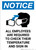 Notice: All Employees Are Required To Check Temperature with Icon Portrait - Wall Sign