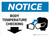 Notice: Body Temperature Checking Down with Icon Landscape - Wall Sign