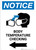 Notice: Body Temperature Checking Left with Icon Portrait - Wall Sign