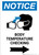 Notice: Body Temperature Checking Right with Icon Portrait - Wall Sign