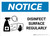 Notice: Disinfect Surface Regularly with Icon Landscape - Wall Sign