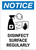Notice: Disinfect Surface Regularly with Icon Portrait - Wall Sign