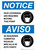 Notice: Face Coverings Required Beyond This Point Bilingual with Icon Portrait - Wall Sign