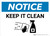 Notice: Keep It Clean with Icon Landscape - Wall Sign