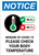 Notice: Please Check Your Body Temperature Beware of COVID with Icon Portrait - Wall Sign