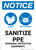 Notice: Sanitize PPE with Icons Portrait - Wall Sign
