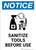 Notice: Sanitize Tools Before Use with Icon Portrait - Wall Sign