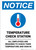 Notice: Temperature Check Station Employees Required with Icon Portrait - Wall Sign