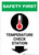 Safety First: Temperature Check Station Down with Icon Portrait - Wall Sign