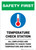 Safety First: Temperature Check Station Employees Required with Icon Portrait - Wall Sign