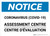 Notice: Coronavirus Assessment Centre Bilingual Landscape - Wall Sign