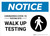 Notice: Coronavirus Testing Site Walk Up Testing with Icon Landscape - Wall Sign
