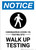 Notice: Coronavirus Walk Up Testing with Icon Portrait - Wall Sign