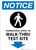 Notice: Coronavirus Walk-Thru Test Site Down with Icon Portrait - Wall Sign