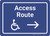 ADA Access Route Right with Icon Landscape - Wall Sign