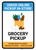 Grocery Pickup Order Online Pickup In-Store with Icon Portrait - Wall Sign