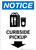 Notice: Curbside Pickup Down with Icon Portrait - Wall Sign