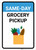 Same Day Grocery Pickup with Icon Portrait - Wall Sign
