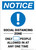 Notice: Social Distancing Zone with Icon Portrait - Wall Sign