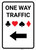 Casino - One Way Traffic with Arrow Left Portrait - Wall Sign