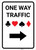 Casino - One Way Traffic with Arrow Right Portrait - Wall Sign