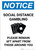 Notice: Social Distance Gambling - Please Remain 6Ft Apart Portrait - Wall Sign