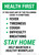 Health First: Stay Home Help Maintain A Healthy Workplace Portrait - Wall Sign