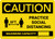 Caution: Practice Social Distancing - Max Capacity with Icon Landscape - Wall Sign
