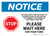 Notice: For Your Safety We Are Limiting Customers - Please Wait Here Landscape - Wall Sign