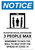 Notice: Elevator Social Distancing 3 People Max Portrait - Wall Sign