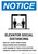 Notice: Elevator Social Distancing Rules with Icon Portrait - Wall Sign