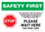 Safety First: For Your Safety We Are Limiting Customers - Please Wait Here Landscape - Wall Sign