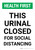 Health First: This Urinal Closed For Social Distancing Portrait - Wall Sign