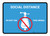 Social Distance: Do Not Use This Urinal with Icon Blue Landscape - Wall Sign