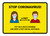 Stop Coronavirus with Icons Yellow Landscape - Wall Sign