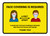 Face Covering Is Required with Icons Yellow Landscape - Wall Sign