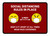 Social Distancing Rules In Place with Emojis Red Landscape - Wall Sign