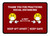 Thank You For Practicing Social Distancing with Emojis Red Landscape - Wall Sign