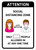 Attention Social Distancing Zone with Icons Portrait - Wall Sign
