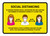 Social Distancing To Ensure Health And Safety Of Residents with Icons Landscape - Wall Sign