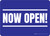 Now Open! Blue/White Landscape - Wall Sign