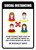 Social Distancing Keep 6 Feet When Possible with Icons Portrait - Wall Sign